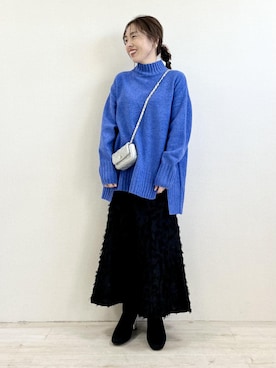 「タートル」｜「アイテム（ブーツ）」を使った、yukaさん（レディース・152cm）の冬コーディネート