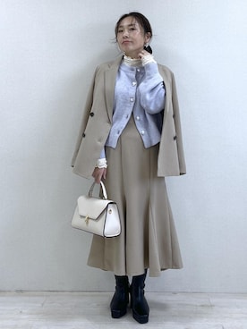 「アイテム（テーラードジャケット）」を使った、yukaさん（レディース・152cm・40代）の秋コーディネート