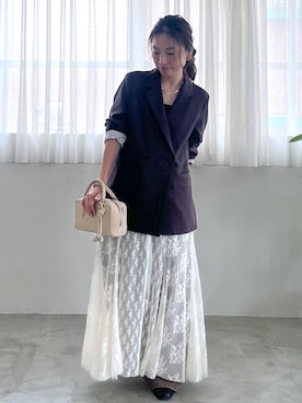 「アイテム（アクセサリー）」を使った、yukaさん（レディース・152cm・40代）の秋コーディネート