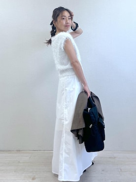 「アイテム（ヘアアクセサリー）」を使った、yukaさん（レディース・152cm・40代）の夏コーディネート