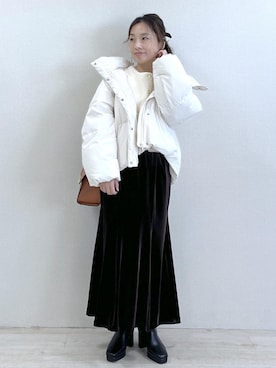 「Juze（ジュゼ）のアイテム」を使った、yukaさん（レディース・152cm）の冬コーディネート