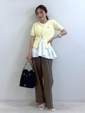 「アイテム（ショルダーバッグ）」を使った、yukaさん（レディース・152cm・40代）の夏コーディネート