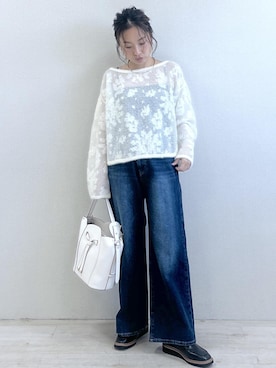 「アイテム（ヘアアクセサリー）」を使った、yukaさん（レディース・152cm・40代）の秋コーディネート