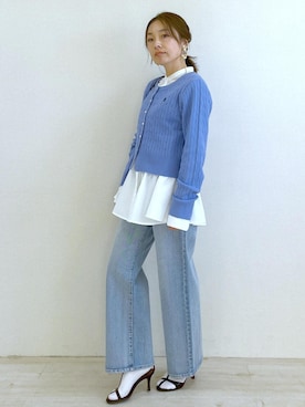 「Wcardigan_pickup」｜yukaさん（レディース・152cm）の冬コーディネート