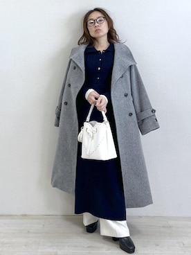 「アイテム（その他アウター）」を使った、yukaさん（レディース・152cm・40代）の冬コーディネート