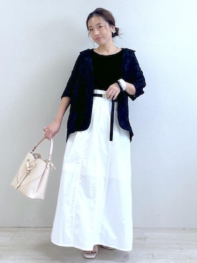 「アイテム（スカート）」を使った、yukaさん（レディース・152cm・40代）の夏コーディネート
