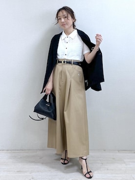 「VIS（ビス）のアイテム（トップス）」を使った、yukaさん（レディース・152cm）の春コーディネート