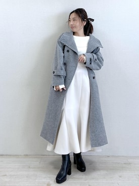 「VIS（ビス）のアイテム（トップス）」を使った、yukaさん（レディース・152cm）の冬コーディネート