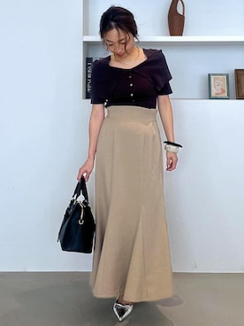 「アイテム（ニット/セーター）」を使った、yukaさん（レディース・152cm・40代）の夏コーディネート
