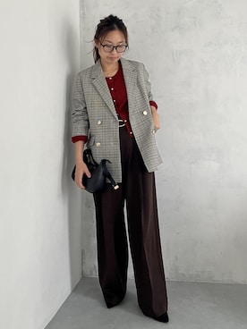 「VIS（ビス）のアイテム（トップス）」を使った、yukaさん（レディース・152cm）の秋コーディネート