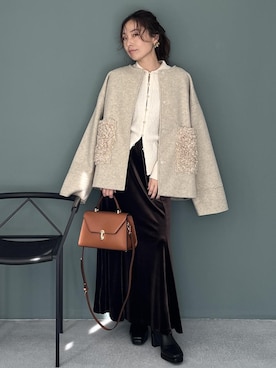 「アイテム（ハンドバッグ）」を使った、yukaさん（レディース・152cm・40代）の冬コーディネート