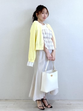 「VIS（ビス）のアイテム（トップス）」を使った、yukaさん（レディース・152cm）の春コーディネート