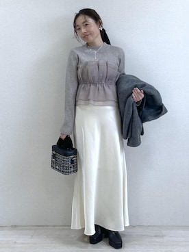 「アイテム（ブルゾン）」を使った、yukaさん（レディース・152cm・40代）の秋コーディネート