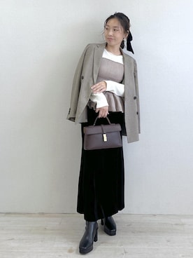「アイテム（ジャケット/アウター）」を使った、yukaさん（レディース・152cm・40代）の秋コーディネート