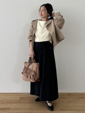 「Juze（ジュゼ）のアイテム」を使った、yukaさん（レディース・152cm）の冬コーディネート