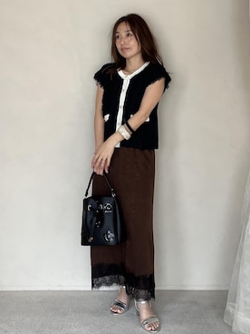 「VIS（ビス）のアイテム（スカート）」を使った、yukaさん（レディース・152cm）の夏コーディネート