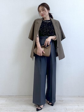 「アイテム（テーラードジャケット）」を使った、yukaさん（レディース・152cm・40代）の夏コーディネート