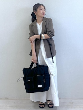 「アイテム（テーラードジャケット）」を使った、yukaさん（レディース・152cm）の夏コーディネート