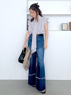 「Juze（ジュゼ）のメタルヒールサンダル（サンダル）」を使った、yukaさん（レディース・152cm・40代）の夏コーディネート