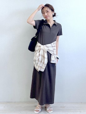 「アイテム（ワンピース）」を使った、yukaさん（レディース・152cm・40代）の夏コーディネート