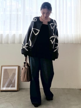 「アイテム（トップス）」を使った、yukaさん（レディース・152cm・40代）の秋コーディネート