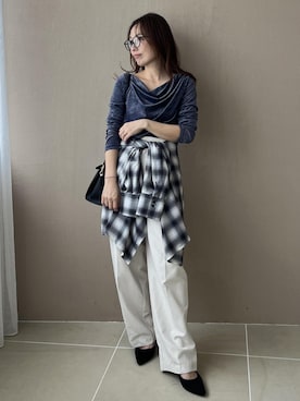 「VIS（ビス）のアイテム（パンツ）」を使った、yukaさん（レディース・152cm）の夏コーディネート