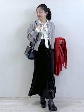 「アイテム（ハンドバッグ）」を使った、yukaさん（レディース・152cm・40代）の冬コーディネート