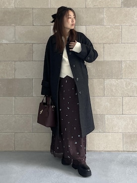 「VIS（ビス）のアイテム（トップス）」を使った、yukaさん（レディース・152cm）の秋コーディネート