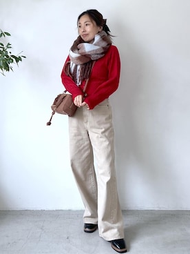 「アイテム（カーディガン/ボレロ）」を使った、yukaさん（レディース・152cm・40代）の秋コーディネート