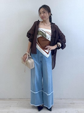 「アイテム（パンプス）」を使った、yukaさん（レディース・152cm・40代）の夏コーディネート