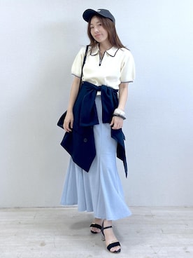 「VIS（ビス）のアイテム（バッグ）」を使った、yukaさん（レディース・152cm）の夏コーディネート