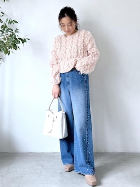 「アイテム（ヘアアクセサリー）」を使った、yukaさん（レディース・152cm・40代）の秋コーディネート