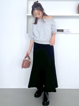 「アイテム（スウェット）」を使った、yukaさん（レディース・152cm・40代）の夏コーディネート