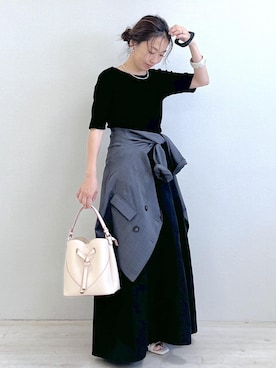 「アイテム（スカート）」を使った、yukaさん（レディース・152cm・40代）の夏コーディネート