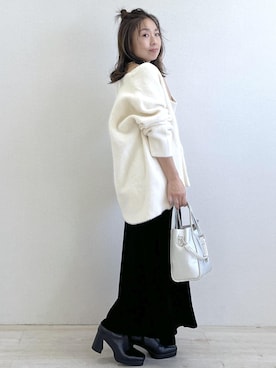 「アイテム（ノーカラージャケット）」を使った、yukaさん（レディース・152cm・40代）の秋コーディネート