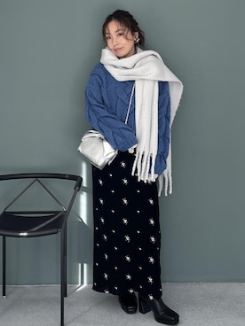 「アイテム（ワンピース）」を使った、yukaさん（レディース・152cm・40代）の秋コーディネート