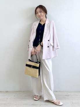 「VIS（ビス）のアイテム（パンツ）」を使った、yukaさん（レディース・152cm）の夏コーディネート