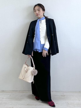 「VIS（ビス）のアイテム（トップス）」を使った、yukaさん（レディース・152cm）の冬コーディネート