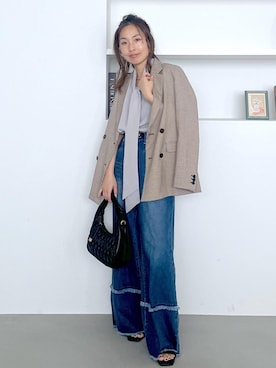 「Juze（ジュゼ）のメタルヒールサンダル（サンダル）」を使った、yukaさん（レディース・152cm・40代）の夏コーディネート