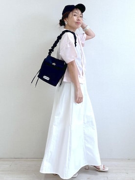「アイテム（スカート）」を使った、yukaさん（レディース・152cm・40代）の夏コーディネート