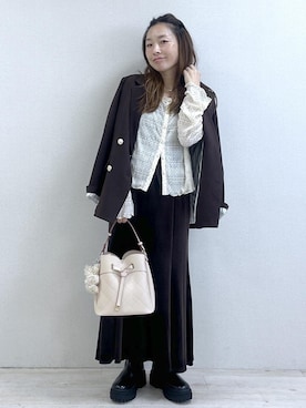 「VIS（ビス）のアイテム（アクセサリー）」を使った、yukaさん（レディース・152cm）の秋コーディネート