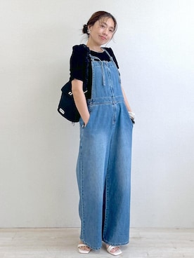 「アイテム（オールインワン・サロペット）」を使った、yukaさん（レディース・152cm・40代）の夏コーディネート