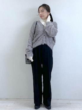 「アイテム（スラックス）」を使った、yukaさん（レディース・152cm・40代）の秋コーディネート