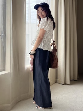 「OUTDOOR PRODUCTS（アウトドアプロダクツ）のアイテム（トートバッグ）」を使った、yukaさん（レディース・152cm）の夏コーディネート