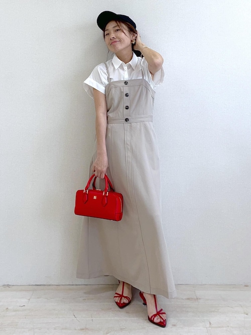 POLO BCS】VIS別注フロントボタンツイルワンピース（ワンピース