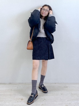 「VIS（ビス）のアイテム（トップス）」を使った、yukaさん（レディース・152cm）の冬コーディネート