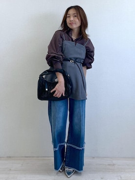 「アイテム（キャミソール）」を使った、yukaさん（レディース・152cm・40代）の秋コーディネート