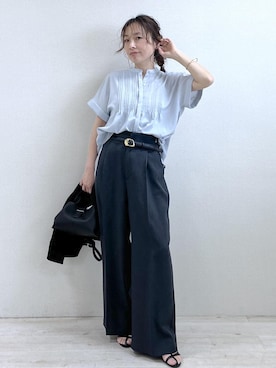 「VIS（ビス）のアイテム（トップス）」を使った、yukaさん（レディース・152cm）の春コーディネート