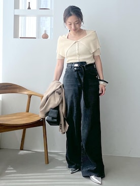 「アイテム（ショルダーバッグ）」を使った、yukaさん（レディース・152cm・40代）の夏コーディネート
