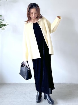 「アイテム（ワンピース/ドレス）」を使った、yukaさん（レディース・152cm・40代）の秋コーディネート